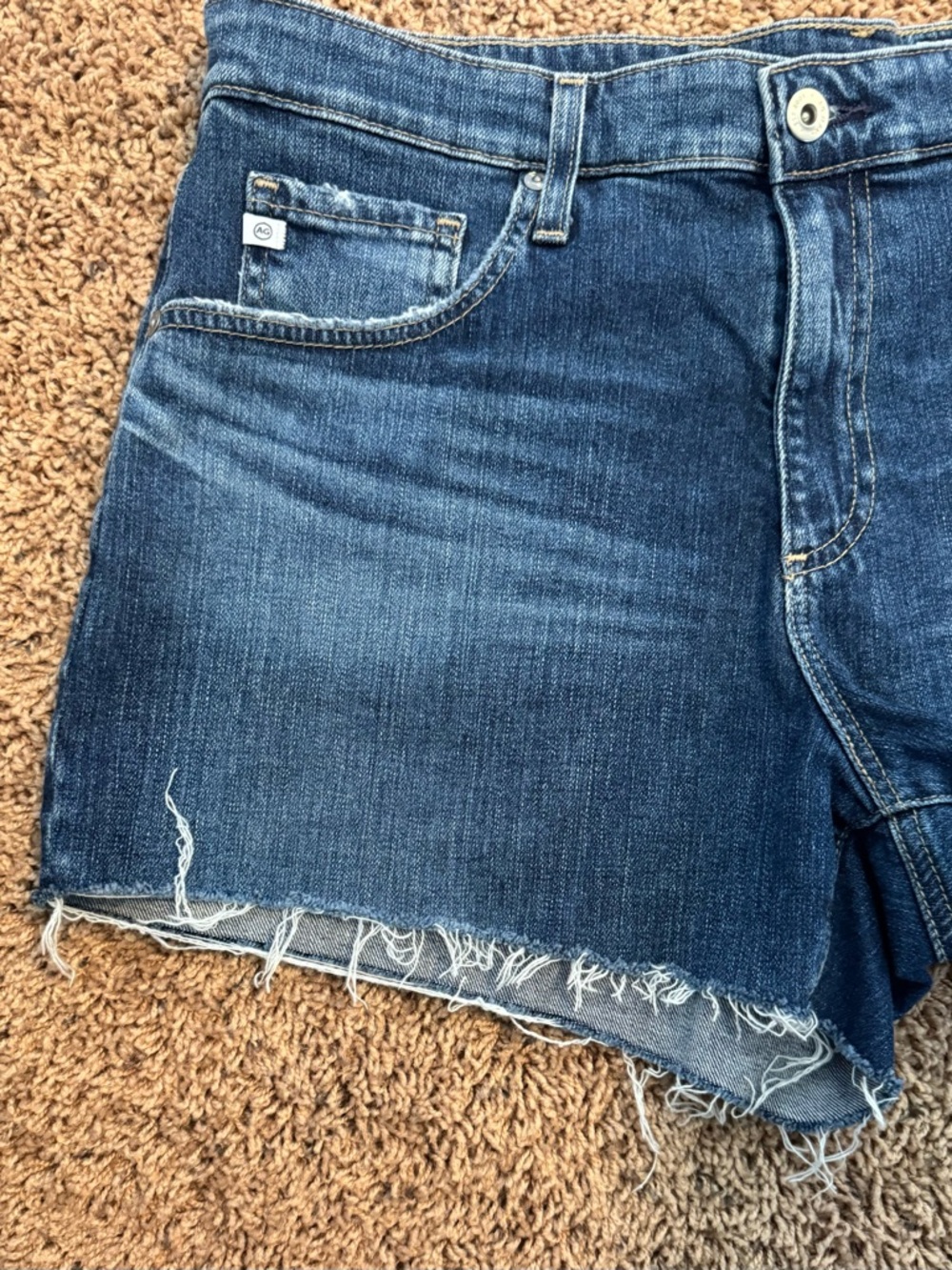 Ag Adriano Goldschmied Hailey Cut Off Ex Boyfriend Short Frayed Hem Size 31 - Picture 6 of 8